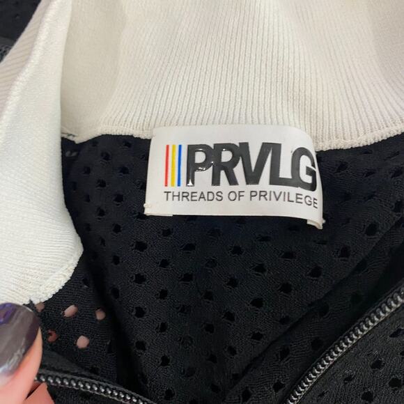 Threads of Privilege Black Track Jacket Size Small - Picture 4 of 5